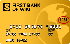 Sample credit card with security code on front